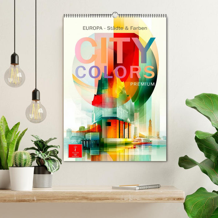 City Colors Europa - Städte & Farben (CALVENDO Wandkalender 2027)