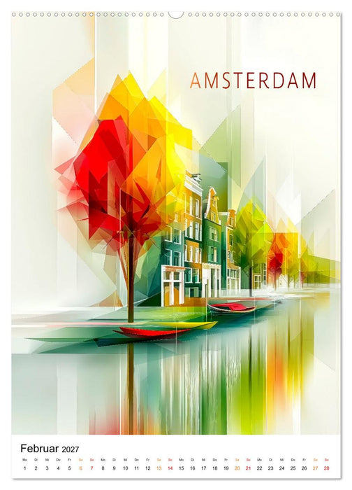 City Colors Europa - Städte & Farben (CALVENDO Wandkalender 2027)