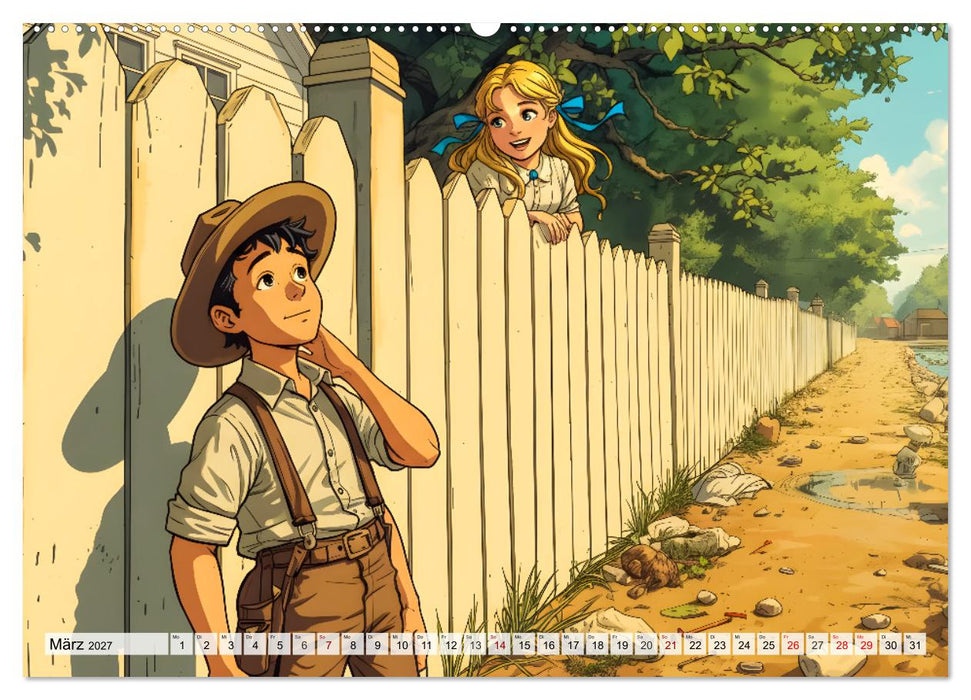 Tom Sawyer – Abenteuer am Mississippi (CALVENDO Premium Wandkalender 2027)