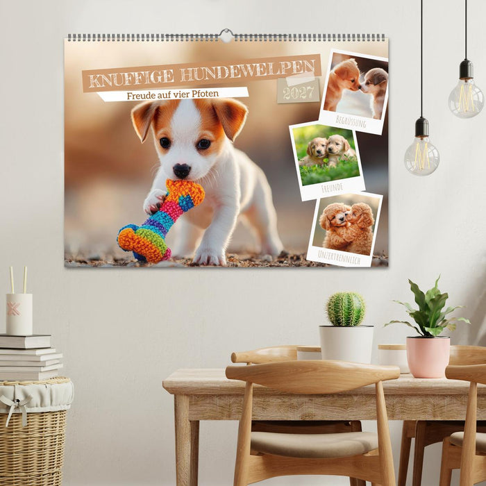 Knuffige Hundewelpen - Freude auf vier Pfoten (CALVENDO Wandkalender 2027)