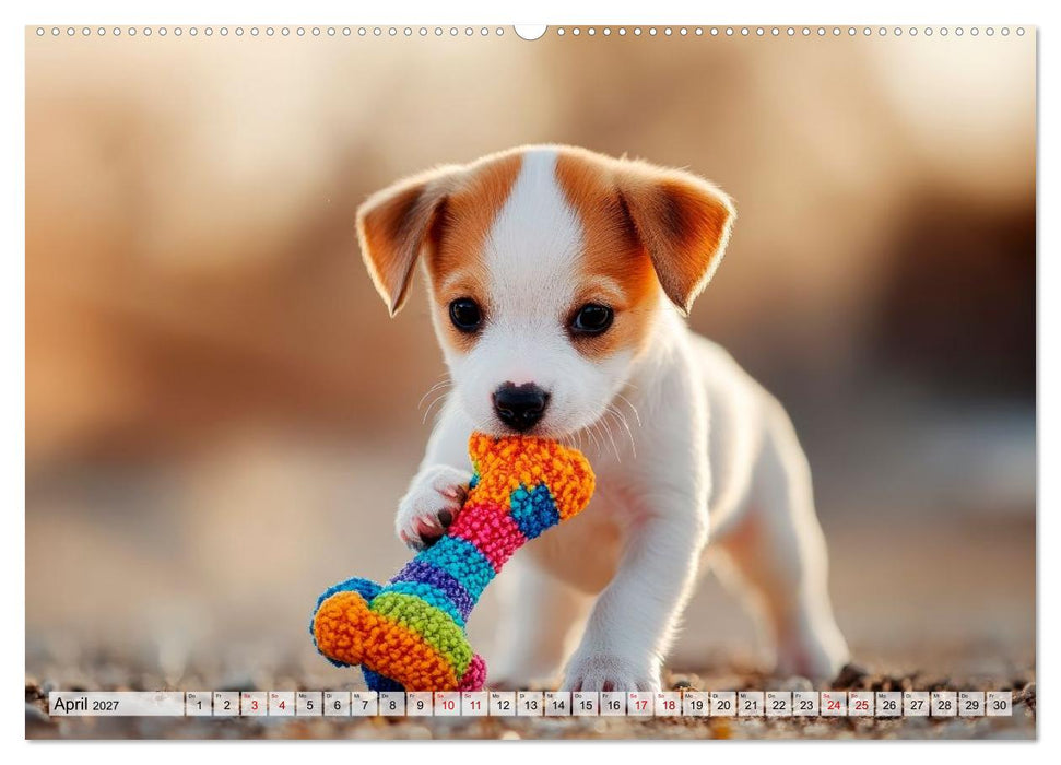 Knuffige Hundewelpen - Freude auf vier Pfoten (CALVENDO Wandkalender 2027)