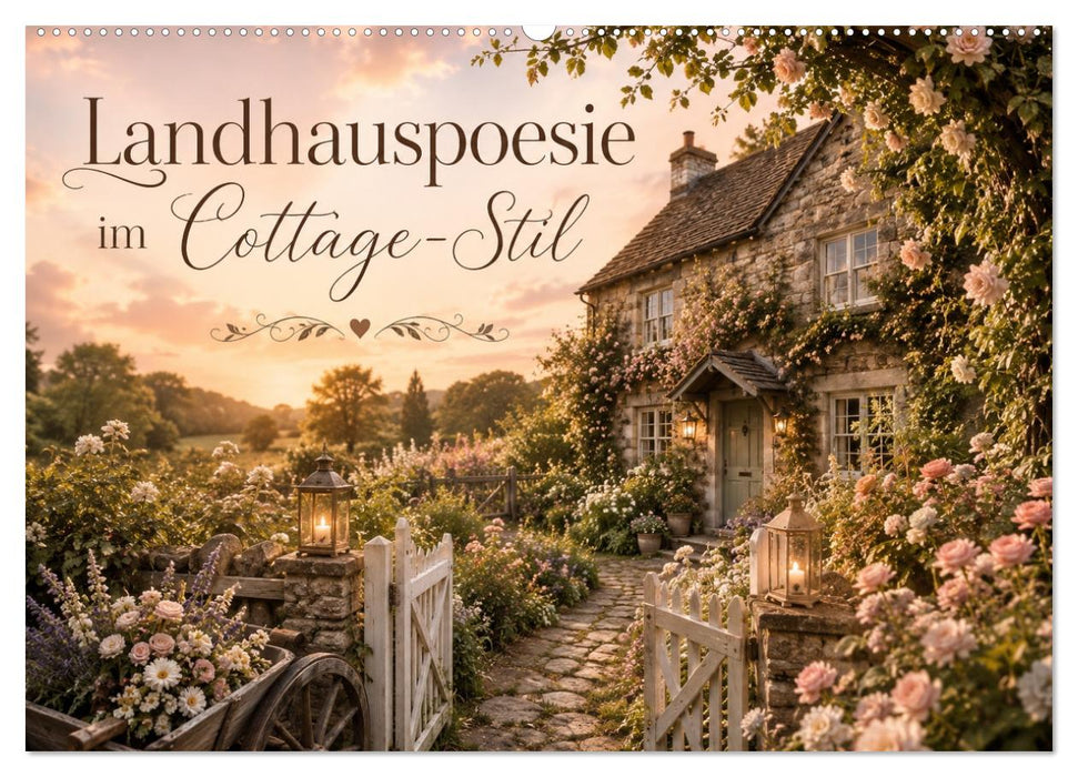 Landhauspoesie im Cottage-Stil (CALVENDO Wandkalender 2027)