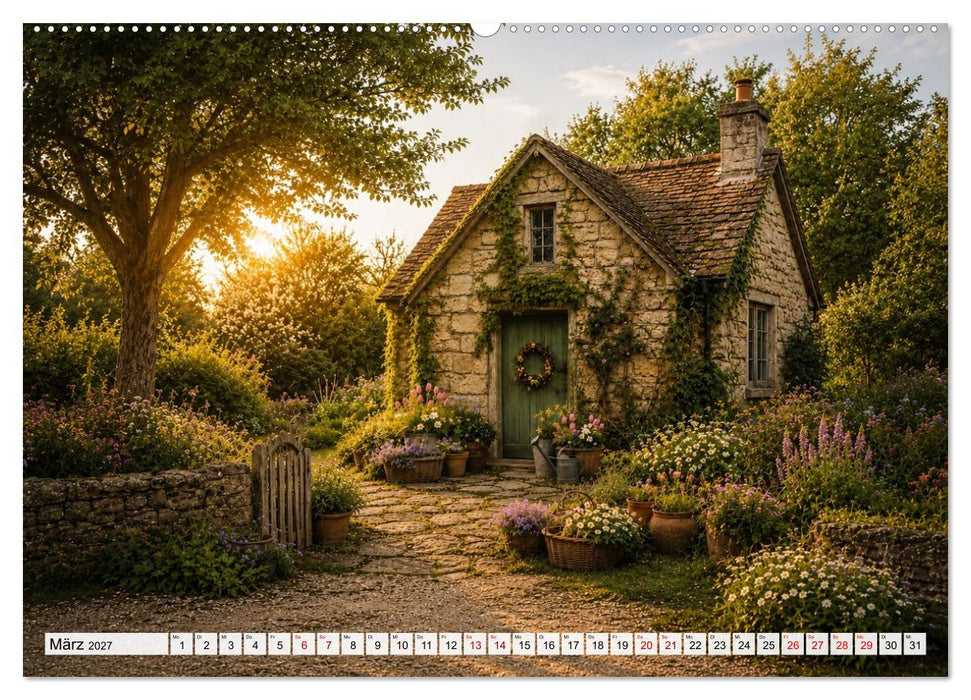 Landhauspoesie im Cottage-Stil (CALVENDO Wandkalender 2027)