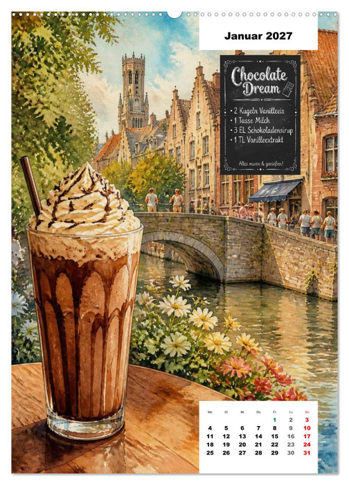 MILCHSHAKES - Gemalte Gaumenfreuden (CALVENDO Wandkalender 2027)