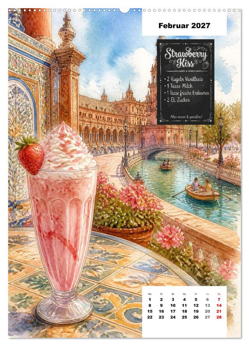 MILCHSHAKES - Gemalte Gaumenfreuden (CALVENDO Wandkalender 2027)