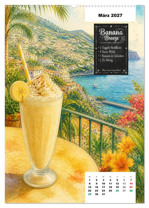 MILCHSHAKES - Gemalte Gaumenfreuden (CALVENDO Wandkalender 2027)