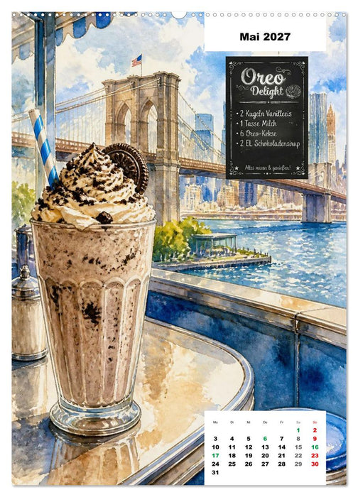 MILCHSHAKES - Gemalte Gaumenfreuden (CALVENDO Wandkalender 2027)