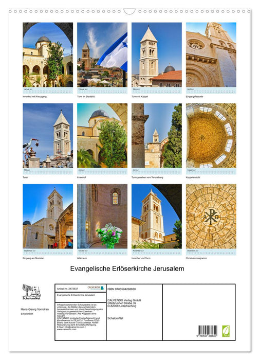Evangelische Erlöserkirche Jerusalem (CALVENDO Wandkalender 2027)
