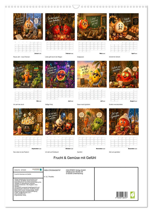 Frucht & Gemüse mit Gefühl (CALVENDO Wandkalender 2027)