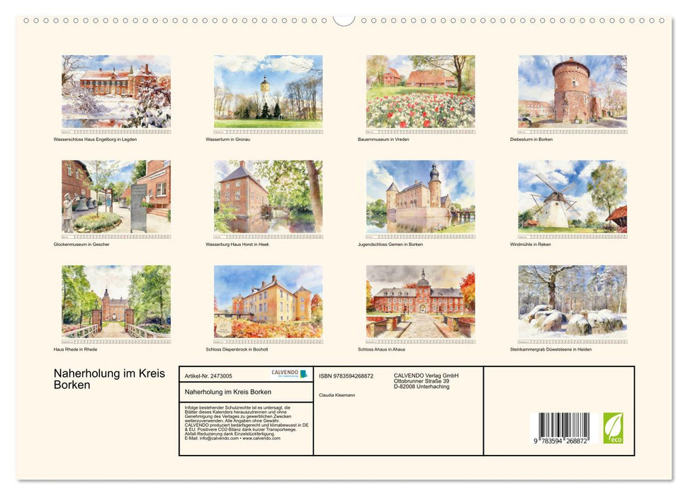 Naherholung im Kreis Borken (CALVENDO Premium Wandkalender 2027)