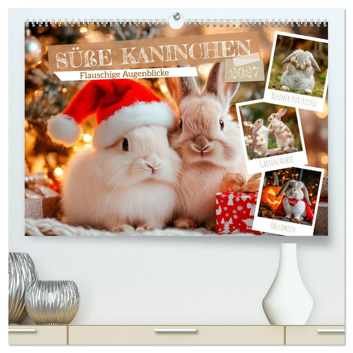 Süße Kaninchen - Flauschige Augenblicke (CALVENDO Premium Wandkalender 2027)