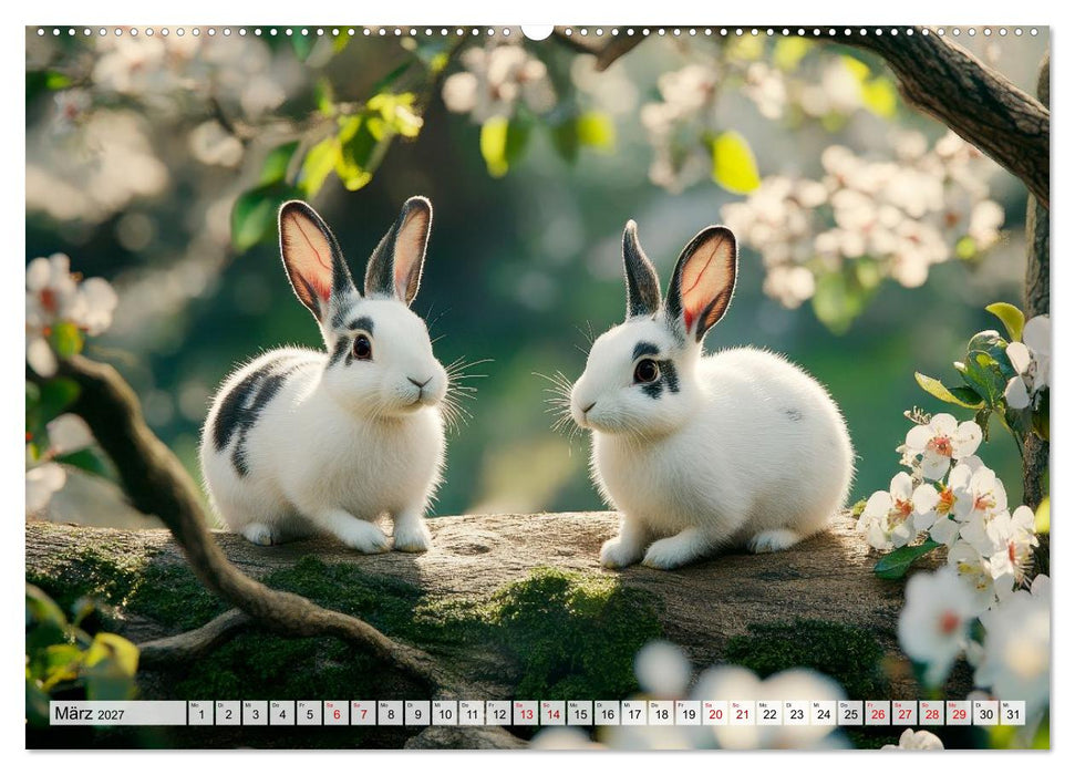 Süße Kaninchen - Flauschige Augenblicke (CALVENDO Premium Wandkalender 2027)