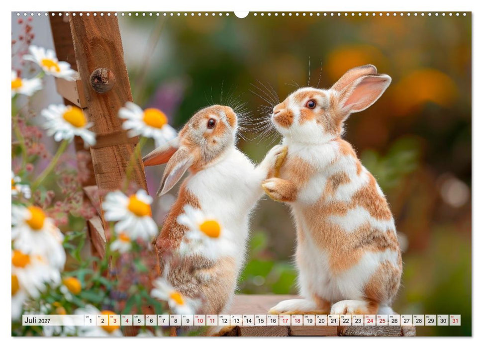 Süße Kaninchen - Flauschige Augenblicke (CALVENDO Premium Wandkalender 2027)