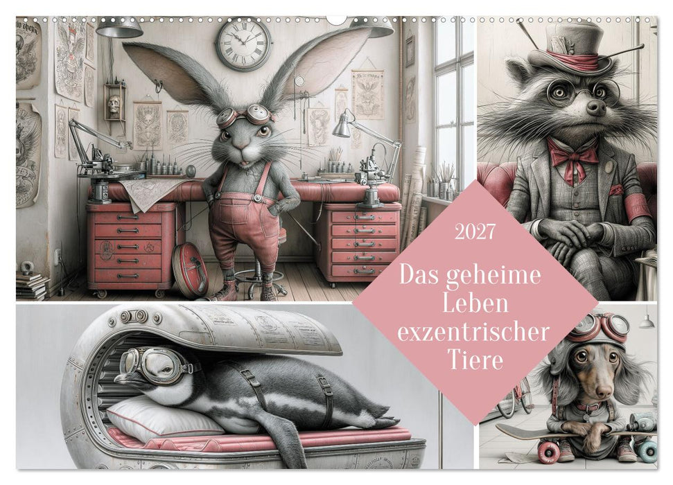 Das geheime Leben exzentrischer Tiere (CALVENDO Wandkalender 2027)