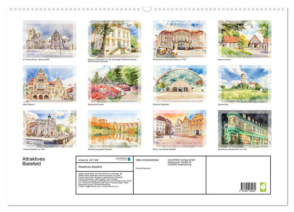 Attraktives Bielefeld (CALVENDO Wandkalender 2027)