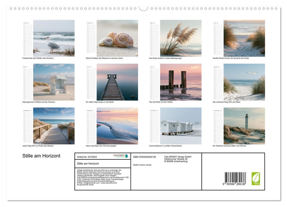 Stille am Horizont (CALVENDO Premium Wandkalender 2027)
