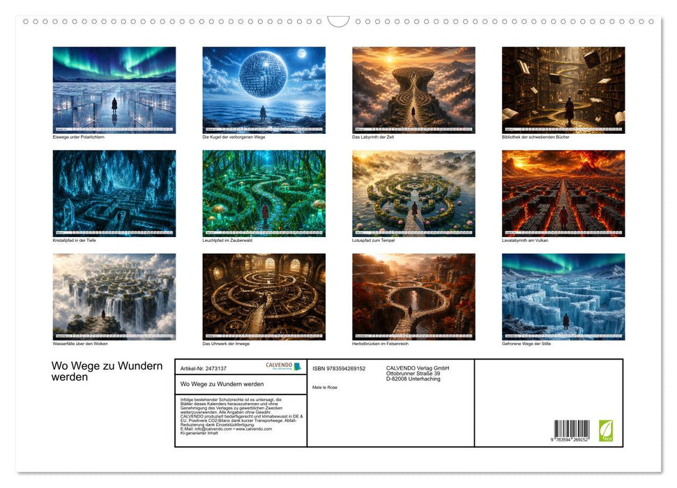 Wo Wege zu Wundern werden (CALVENDO Wandkalender 2027)