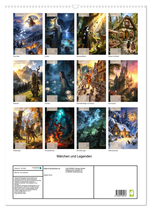 Märchen und Legenden (CALVENDO Wandkalender 2027)