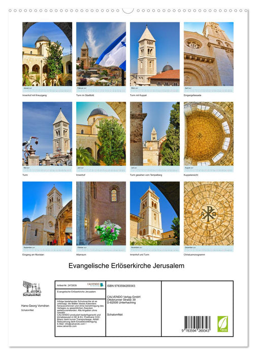 Evangelische Erlöserkirche Jerusalem (CALVENDO Premium Wandkalender 2027)