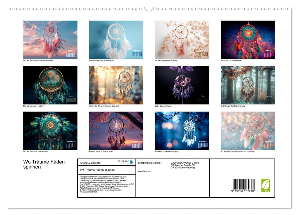 Wo Träume Fäden spinnen (CALVENDO Premium Wandkalender 2027)