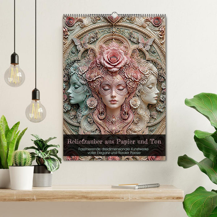 Reliefzauber aus Papier und Ton (CALVENDO Wandkalender 2027)