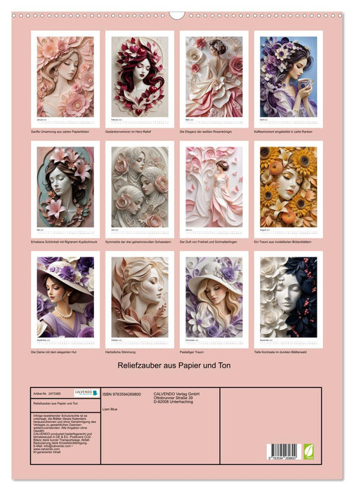 Reliefzauber aus Papier und Ton (CALVENDO Wandkalender 2027)