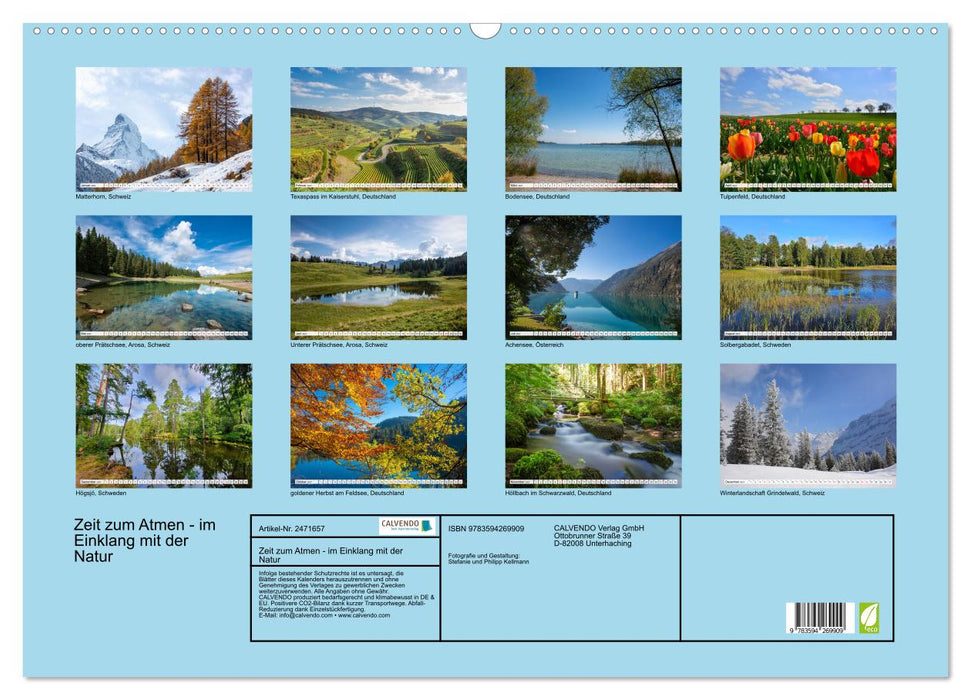 Zeit zum Atmen - im Einklang mit der Natur (CALVENDO Wandkalender 2027)