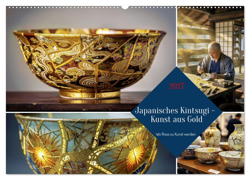 Japanisches Kintsugi - Kunst aus Gold (CALVENDO Wandkalender 2027)