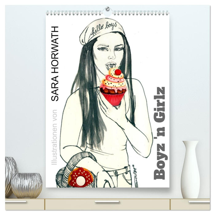 Boyz n Girlz - Illustrationen aus dem jungen Berliner Straßenleben mit einer Gangster Note von SARA HORWATH (CALVENDO Premium Wandkalender 2027)