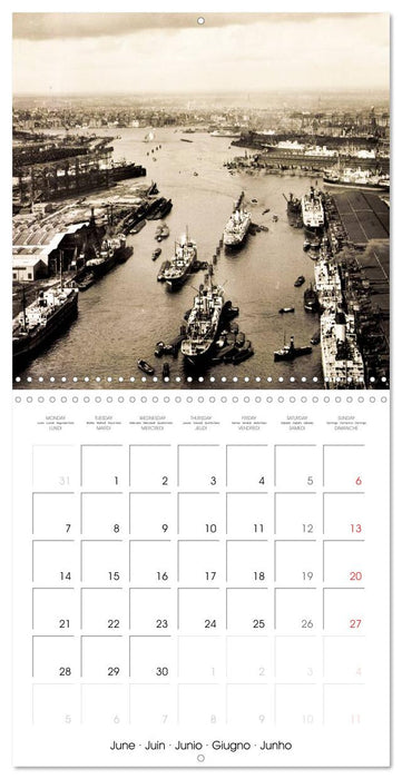 Bons baisers de Hambourg : Vues historiques de la ville (CALVENDO Calendrier mensuel 2027)