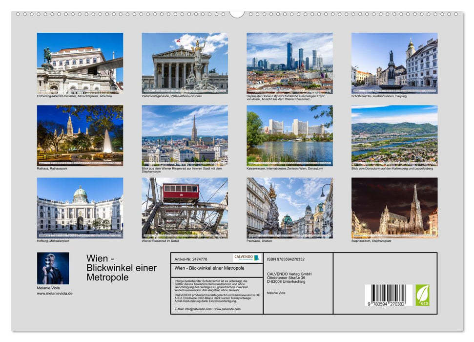 Wien - Blickwinkel einer Metropole (CALVENDO Premium Wandkalender 2027)