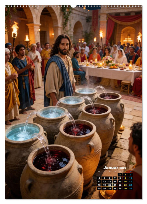 Die Wunder Jesu - 12 biblische Szenen aus den Evangelien (CALVENDO Wandkalender 2027)