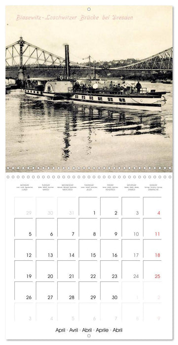 Souvenirs de Dresde : Cartes postales historiques de la ville (CALVENDO Calendrier mensuel 2027)