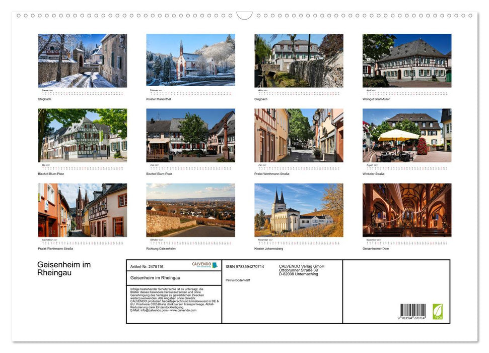 Geisenheim im Rheingau (CALVENDO Wandkalender 2027)