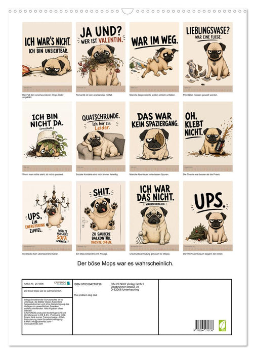 Der böse Mops war es wahrscheinlich. (CALVENDO Wandkalender 2027)
