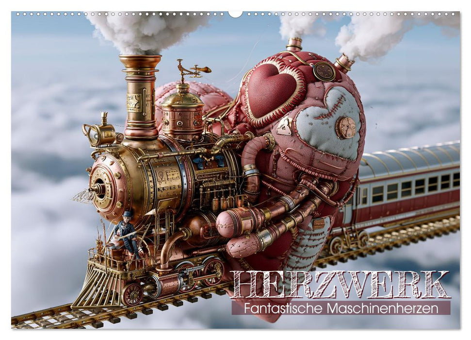 Herzwerk. Fantastische Maschinenherzen (CALVENDO Wandkalender 2027)