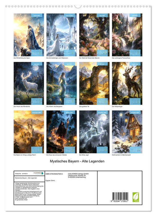Mystisches Bayern - Alte Legenden (CALVENDO Premium Wandkalender 2027)