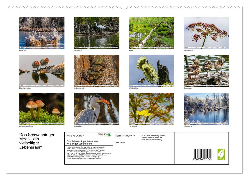 Das Schwenninger Moos - ein vielseitiger Lebensraum (CALVENDO Premium Wandkalender 2027)