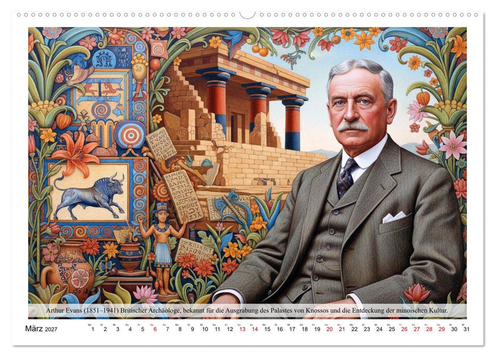 Große Archäologen der Geschichte (CALVENDO Wandkalender 2027)