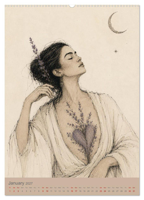 When roots learn to fly poetic illustrations of healing, memory and becoming (CALVENDO Monthly Calendar 2027)