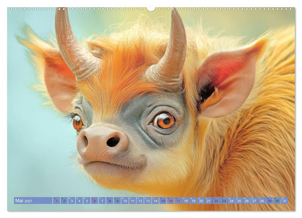 Entzückend seltsame Tierwesen - Fantasiewerke (CALVENDO Premium Wandkalender 2027)