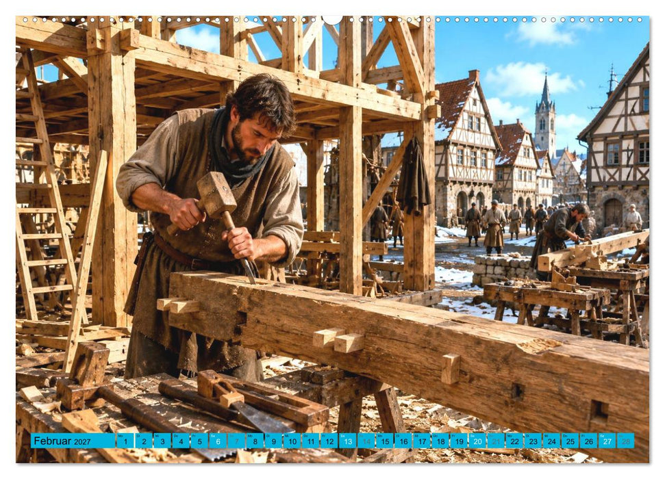 Das Handwerk des Mittelalters – Die Werkstätten einer Handwerkerfamilie (CALVENDO Wandkalender 2027)