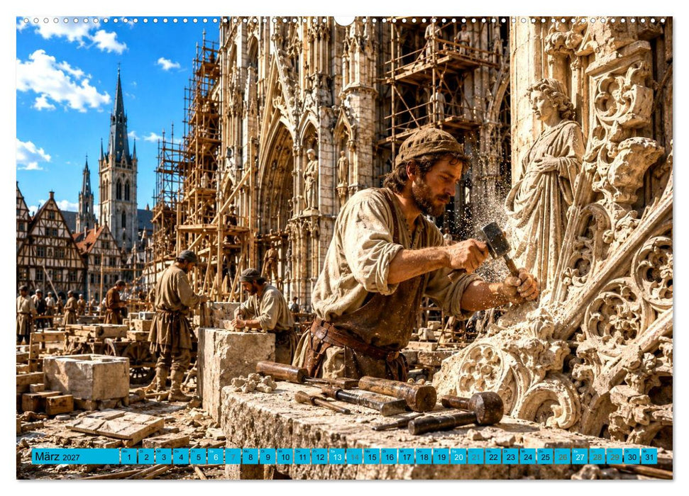 Das Handwerk des Mittelalters – Die Werkstätten einer Handwerkerfamilie (CALVENDO Wandkalender 2027)