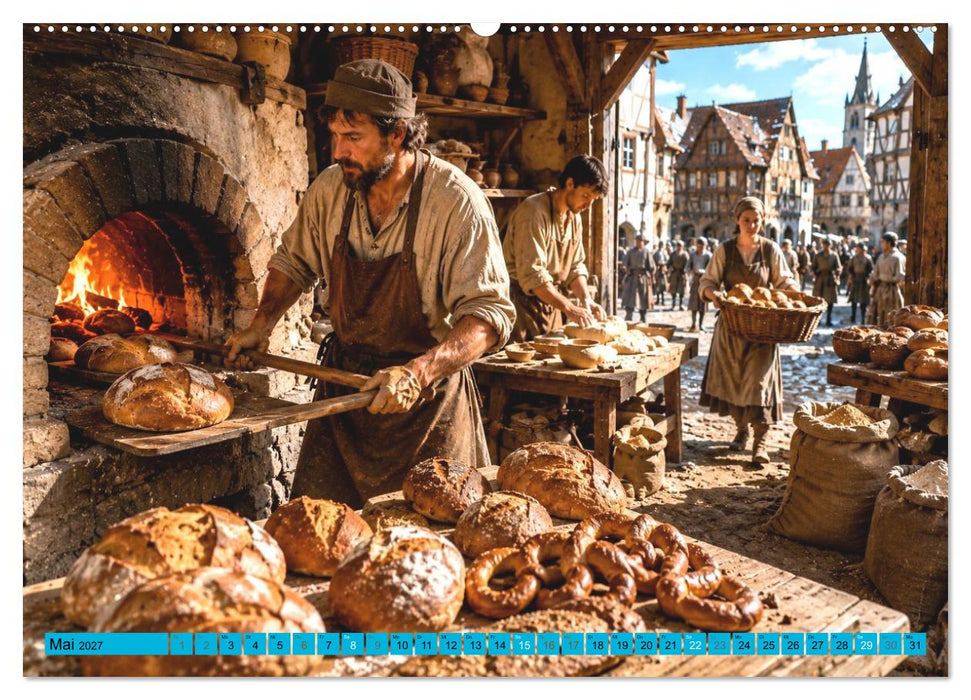 Das Handwerk des Mittelalters – Die Werkstätten einer Handwerkerfamilie (CALVENDO Wandkalender 2027)