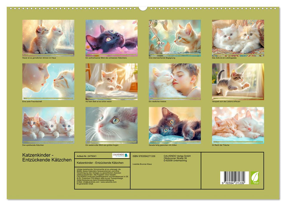 Katzenkinder - Entzückende Kätzchen (CALVENDO Premium Wandkalender 2027)