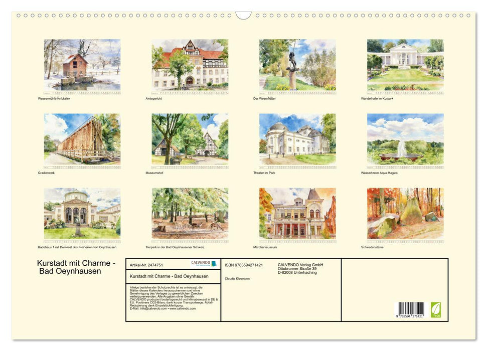 Kurstadt mit Charme - Bad Oeynhausen (CALVENDO Wandkalender 2027)
