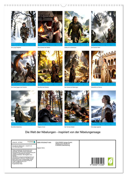 Die Welt der Nibelungen - inspiriert von der Nibelungensage (CALVENDO Premium Wandkalender 2027)