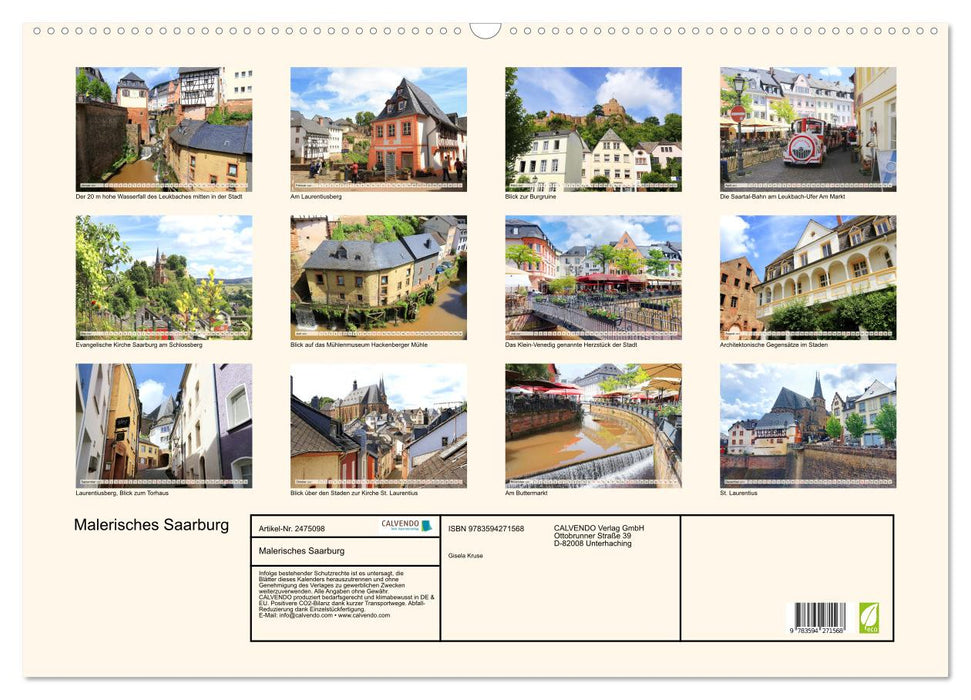 Malerisches Saarburg (CALVENDO Wandkalender 2027)