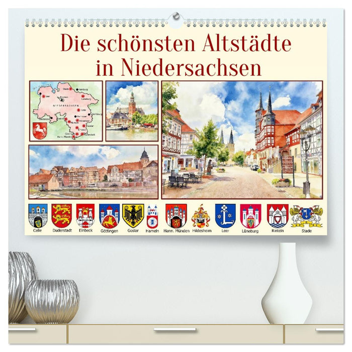 Die schönsten Altstädte in Niedersachsen (CALVENDO Premium Wandkalender 2027)