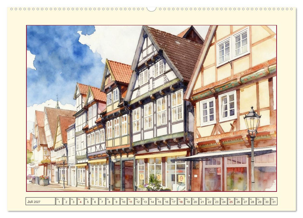 Die schönsten Altstädte in Niedersachsen (CALVENDO Premium Wandkalender 2027)